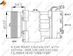 NRF 32033 — Compresor aer condiționat