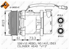 NRF 32275 — Compresor aer condiționat