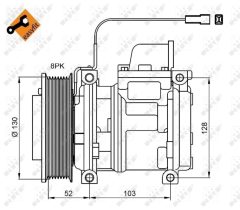 NRF 32824 — Compresor aer condiționat