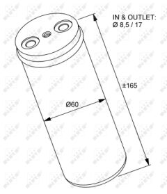 NRF 33233 — Filtru deshidrator aer condiționat