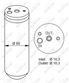 NRF 33293 — Filtru deshidrator aer condiționat