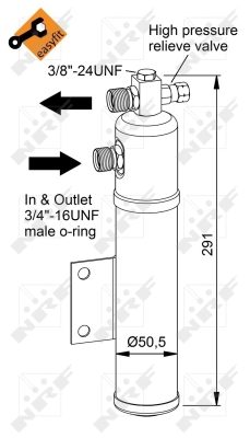 NRF 33366 — Filtru deshidrator aer condiționat