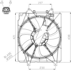 NRF 47934 — Ventilator radiator motor