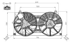 NRF 47940 — Ventilator radiator motor