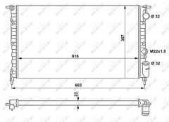 NRF 507465 — Radiator răcire motor