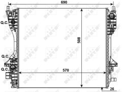 NRF 53012 — Radiator răcire motor
