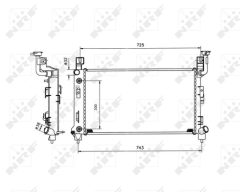 NRF 53501 — Radiator răcire motor