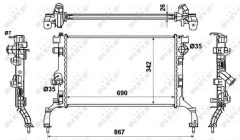 NRF 53967 — Radiator răcire motor
