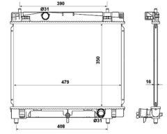 NRF 53972 — Radiator răcire motor