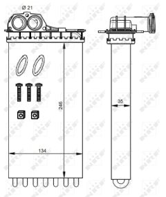 NRF 54332 — Radiator încălzire habitaclu
