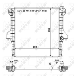 NRF 56025 — Radiator răcire motor