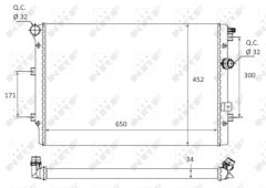 NRF 58464 — Radiator răcire motor