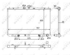 NRF 58610 — Radiator răcire motor