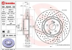 A.B.S. 09.A945.33 — Тормозной диск