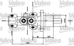 VALEO 350725 — Pompă centrală de frână