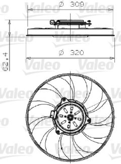 VALEO 696002 — Вентилятор радиатора