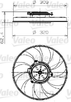 VALEO 696003 — Вентилятор радиатора