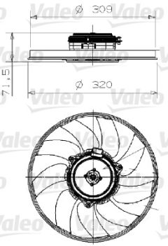 VALEO 696027 — Вентилятор радиатора