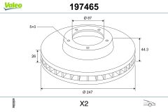 VALEO 197465 — Тормозной диск