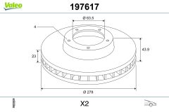VALEO 197617 — Тормозной диск