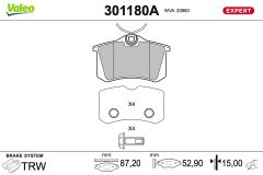 VALEO 301180A — Plăcuțe de frână disc