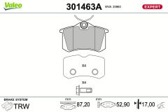 VALEO 301463A — Plăcuțe de frână disc