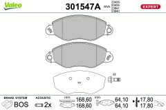 VALEO 301547A — Колодки тормозные дисковые