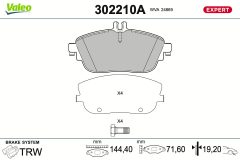 VALEO 302210A — Колодки тормозные дисковые