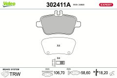 VALEO 302411A — Колодки тормозные дисковые