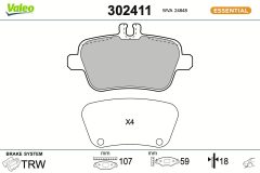 VALEO 302411 — Колодки тормозные дисковые