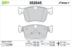 VALEO 302645 — Колодки тормозные дисковые