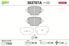 VALEO 302707A — Колодки тормозные дисковые