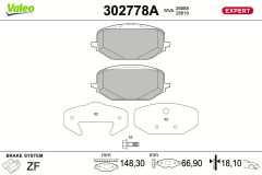 VALEO 302778A — Колодки тормозные дисковые