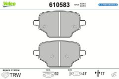 VALEO 610583 — Колодки тормозные дисковые
