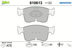 VALEO 610613 — Колодки тормозные дисковые