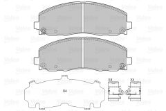 VALEO 601314 — Plăcuțe de frână disc