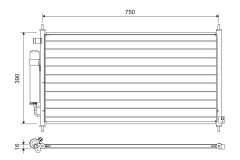 VALEO 822704 — Радиатор кондиционера