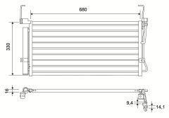 VALEO 822820 — Радиатор кондиционера