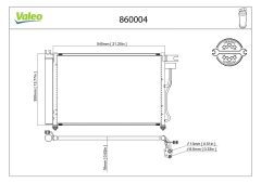 VALEO 860004 — Radiator aer condiționat