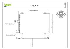 VALEO 860039 — Radiator aer condiționat
