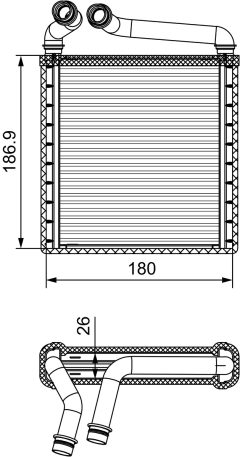 VALEO 811500 — Radiator încălzire habitaclu