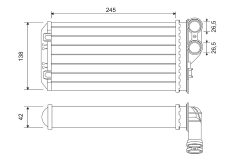 VALEO 811503 — Radiator încălzire habitaclu