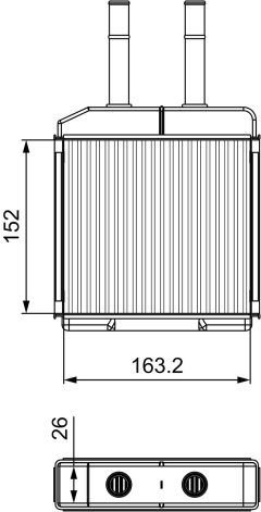 VALEO 811522 — Radiator încălzire habitaclu