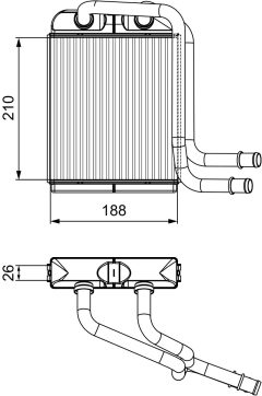 VALEO 811524 — Radiator încălzire habitaclu
