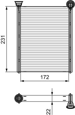 VALEO 811534 — Radiator încălzire habitaclu