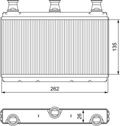 VALEO 811537 — Radiator încălzire habitaclu