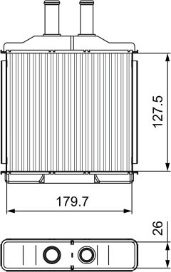 VALEO 811541 — Radiator încălzire habitaclu