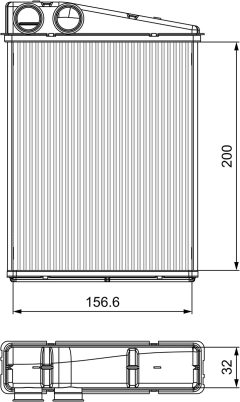 VALEO 811542 — Radiator încălzire habitaclu