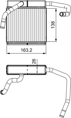 VALEO 811552 — Radiator încălzire habitaclu