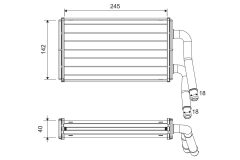 VALEO 811599 — Radiator încălzire habitaclu